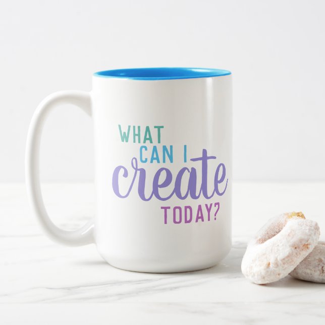 "What Can I Create Today?" Artist Mug (With Donut)