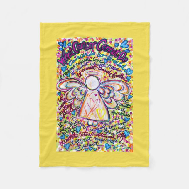 What Cancer Cannot Do Angel Chemo Custom Blanket (Front)
