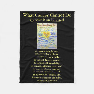 What Cancer Cannot Do Angel Chemo Custom Blanket