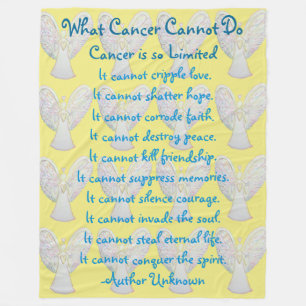 What Cancer Cannot Do Angel Chemo Custom Blanket