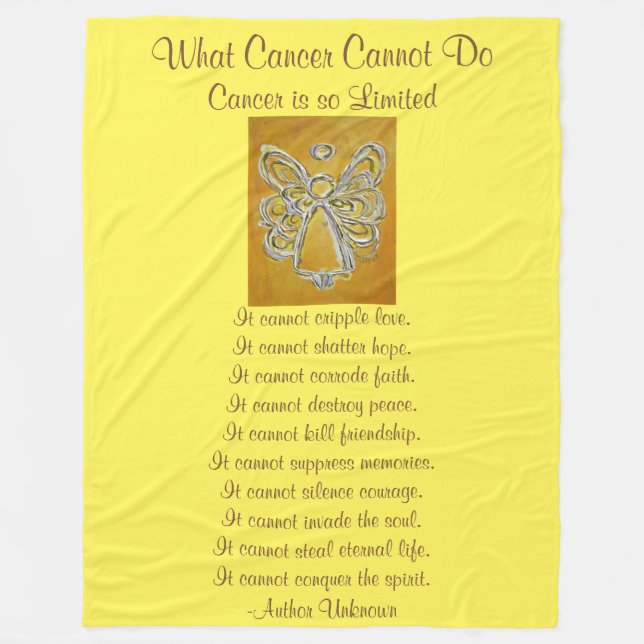 What Cancer Cannot Do Angel Chemo Custom Blanket (Front)