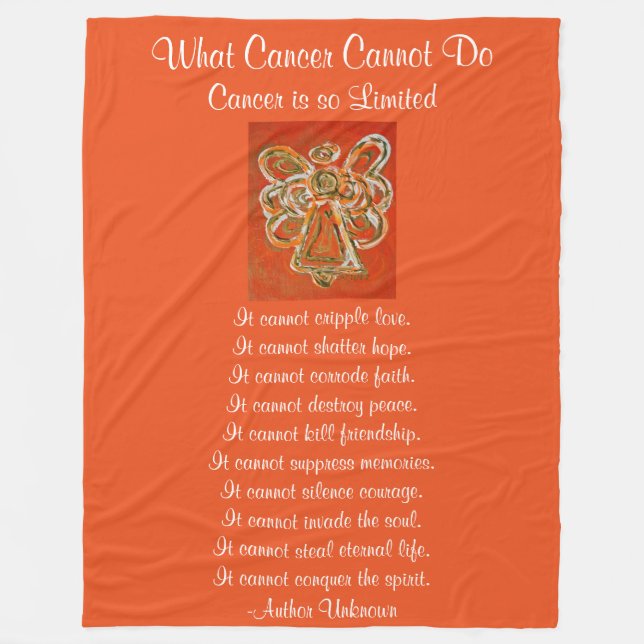 What Cancer Cannot Do Angel Chemo Custom Blanket (Front)