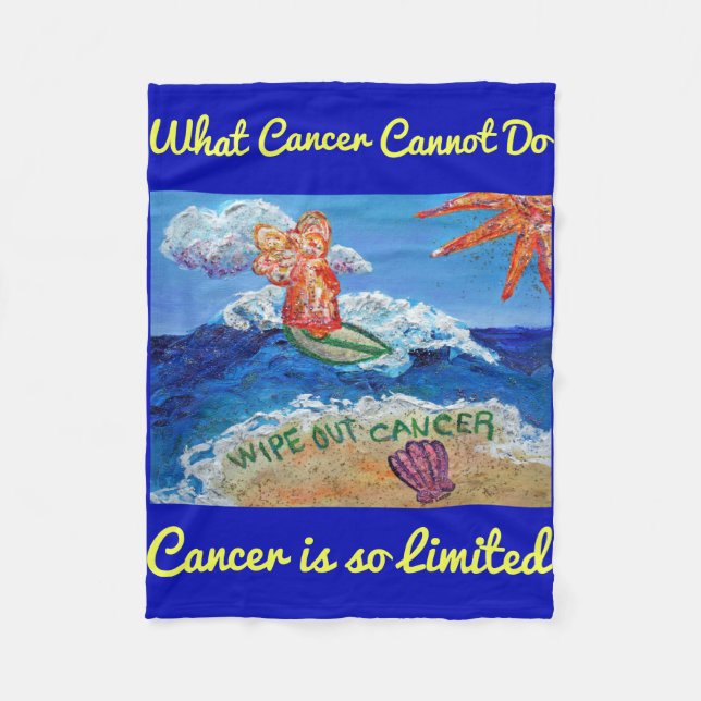 What Cancer Cannot Do Angel Chemo Custom Blanket (Front)