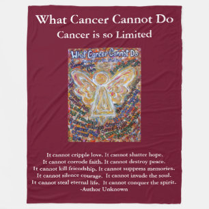 What Cancer Cannot Do Angel Chemo Custom Blanket