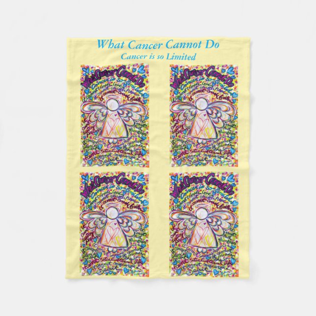 What Cancer Cannot Do Angel Chemo Custom Blanket (Front)