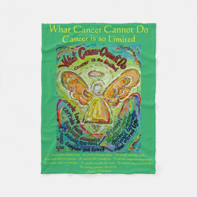 What Cancer Cannot Do Angel Chemo Custom Blanket (Front)