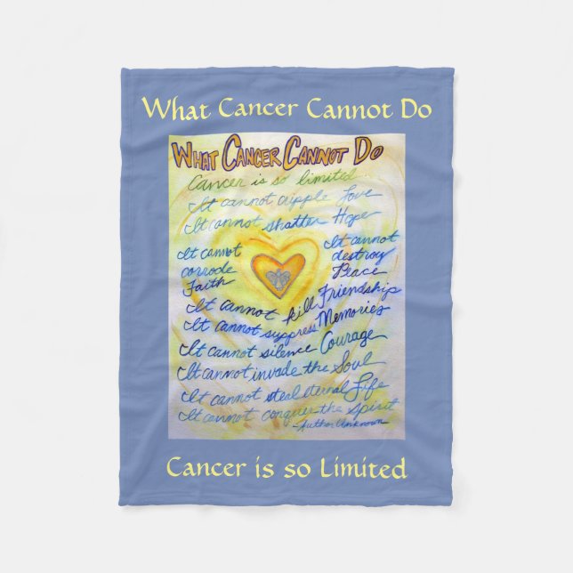 What Cancer Cannot Do Angel Chemo Custom Blanket (Front)