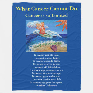What Cancer Cannot Do Angel Chemo Custom Blanket