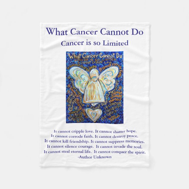 What Cancer Cannot Do Angel Chemo Custom Blanket (Front)