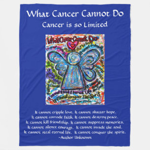 What Cancer Cannot Do Angel Chemo Custom Blanket