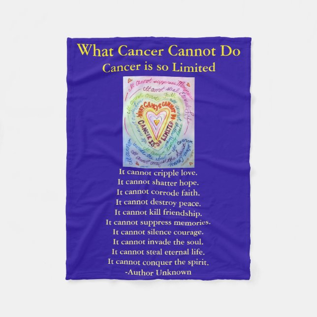 What Cancer Cannot Do Angel Chemo Custom Blanket (Front)