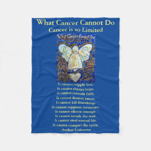 What Cancer Cannot Do Angel Chemo Custom Blanket