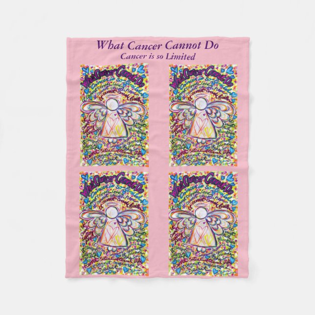 What Cancer Cannot Do Angel Chemo Custom Blanket (Front)
