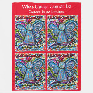 What Cancer Cannot Do Angel Chemo Fleece Blanket