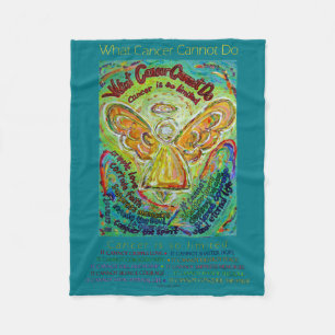 What Cancer Cannot Do Angel Fleece Chemo Blanket
