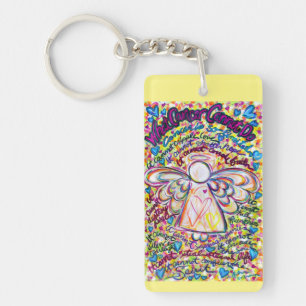 What Cancer Cannot Do Angel Pendant Keychain