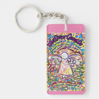 What Cancer Cannot Do Angel Pendant Keychain