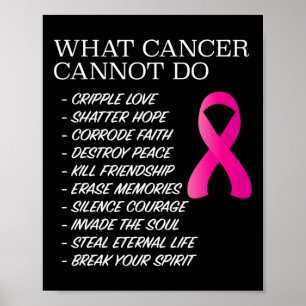 What Cancer Cannot Do - Awareness - Inspiration  Poster