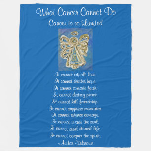 What Cancer Cannot Do Blue Angel Chemo Blanket