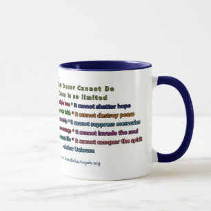 What Cancer Cannot Do (Blue & Gold Text) Mug