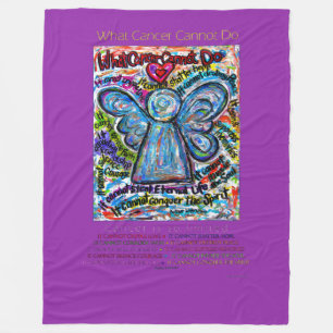 What Cancer Cannot Do Chemo Angel Fleece Blanket