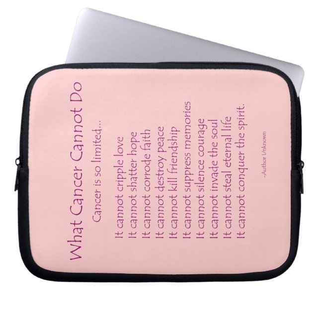 What Cancer Cannot Do Computer Sleeve Bag (Front)