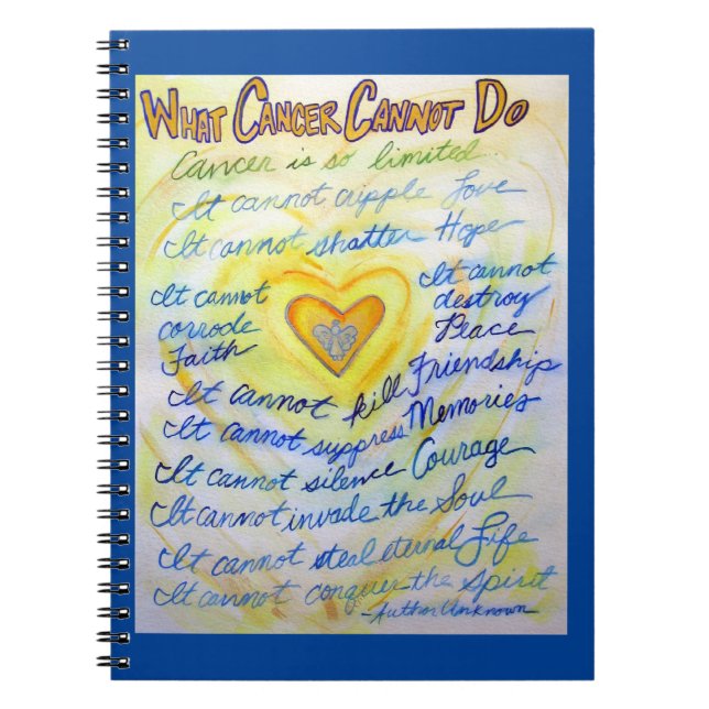 What Cancer Cannot Do Heart Art Notebook Journal (Front)