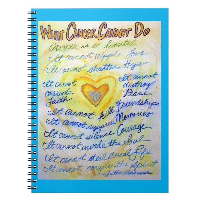 What Cancer Cannot Do Heart Art Notebook Journal (Front)