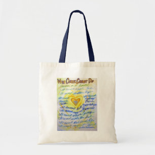 What Cancer Cannot Do Poem Angel Art Bag Tote