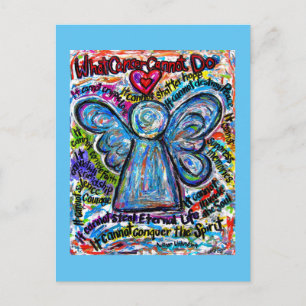 What Cancer Cannot Do Poem Angel Art Postcards