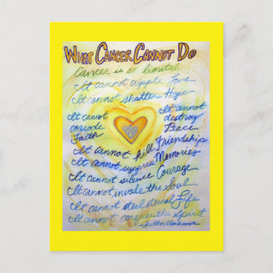 What Cancer Cannot Do Poem Angel Art Postcards