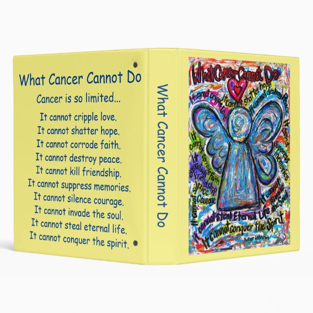 What Cancer Cannot Do Poem Angel Binder Notebook (Background)