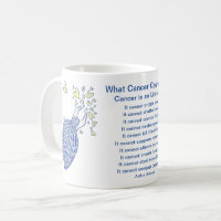 What Cancer Cannot Do Poem Angel Coffee Mug Cup