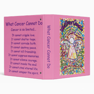 What Cancer Cannot Do Poem Angel Notebook Binder