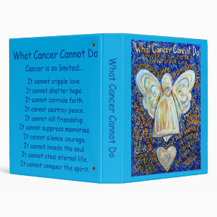 What Cancer Cannot Do Poem Angel Notebook Binder