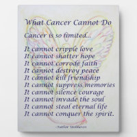 What Cancer Cannot Do Poem Angel Painting Plaque