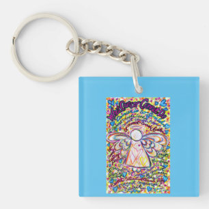 What Cancer Cannot Do Poem Angel Pendant Keychain