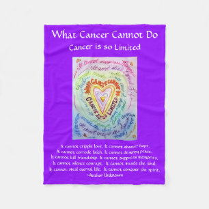 What Cancer Cannot Do Poem Chemo Custom Blanket