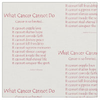 What Cancer Cannot Do Poem Fabric inspire Material