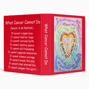 What Cancer Cannot Do Poem Heart Binder
