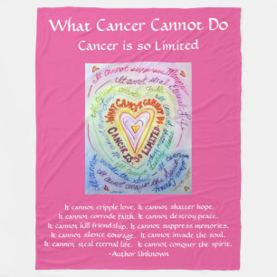 What Cancer Cannot Do Poem Heart Chemo Blanket