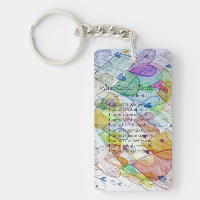 What Cancer Cannot Do Poem Keychains (Front)