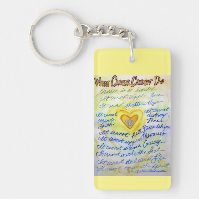 What Cancer Cannot Do Poem Pendant Keychains (Front)