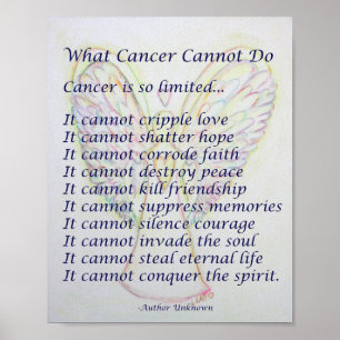 What Cancer Cannot Do Poem Poster Print