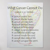 What Cancer Cannot Do Poem Poster Print