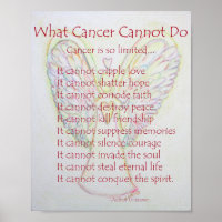 What Cancer Cannot Do Poem Poster Print