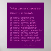 What Cancer Cannot Do Poem Poster Print