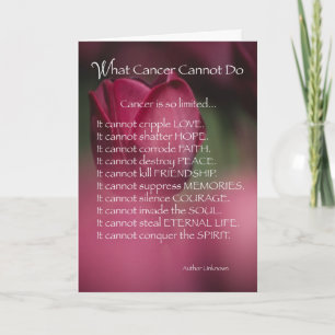 What Cancer Cannot Do,  Religious Card