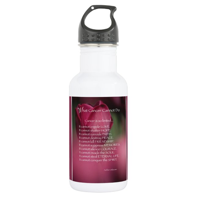 What Cancer Cannot Do, Support and Encouragement 532 Ml Water Bottle (Front)