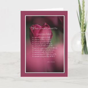 What Cancer Cannot Do, Support and Encouragement Card